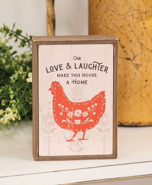 Picture of Love & Laughter Home Mini Box Sign