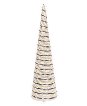 Picture of Diamond Wrapped Ivory Jute Cone Tree, 18"