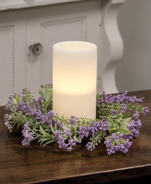 Picture of Delicate Lilac Astilbe & Lace Candle Ring, 3.5"