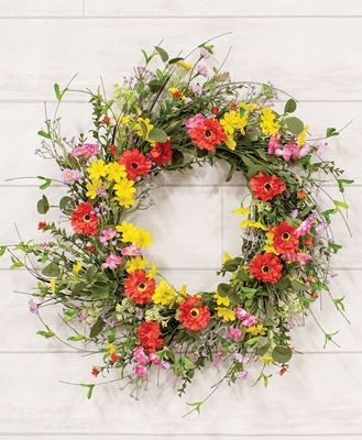 Picture of Sun Dazzled Blooms Wreath, 24"