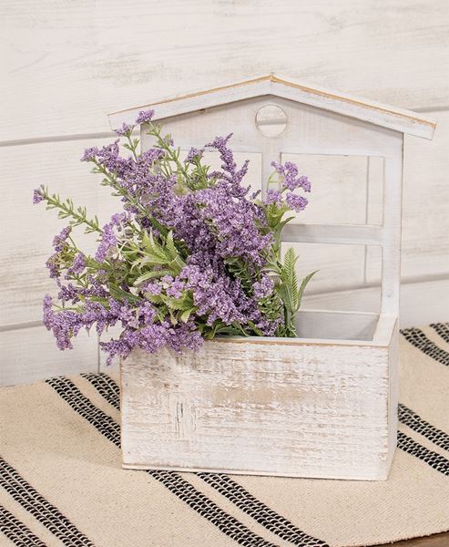 Picture of Distressed White Wooden Window Planter Box