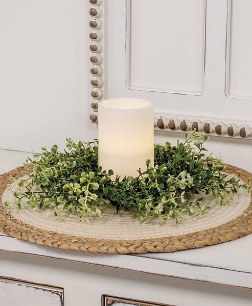 Picture of Cream Tipped Baby's Grass Candle Ring, 3"