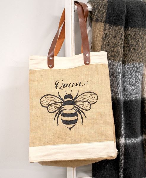 Picture of Queen Bee Jute Tote