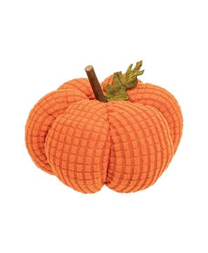 Picture of Stuffed Waffle Weave Orange Pumpkin w/Stick Stem, Medium