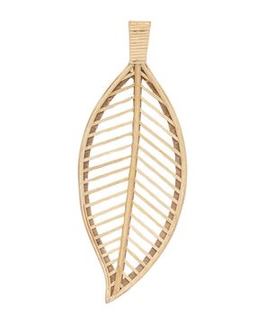 Picture of Natural Wood Laurel Leaf Wall Hanger, 20.5"