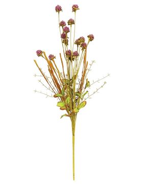 Picture of Fall Grass & Thistle Spray, 26", Burgundy