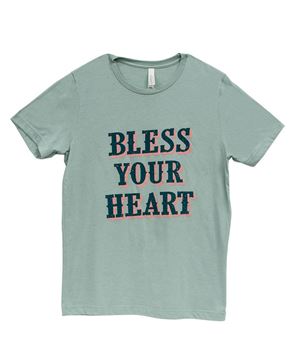 Picture of Bless Your Heart T-Shirt, Heather Dusty Blue