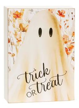 Golden Fall Wildflower Ghost Box Sign, 3 Asstd.