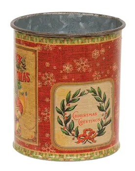 Vintage Santa Metal Can