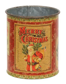 Vintage Santa Metal Can