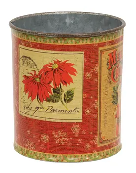 Vintage Santa Metal Can