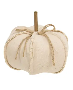 Canvas Stuffed Pumpkin, 6.5"