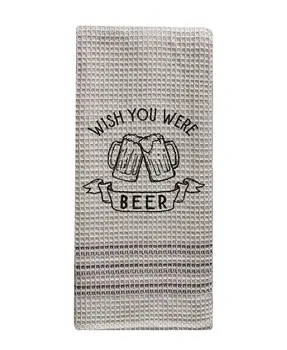 Wish You Were Beer Dish Towel