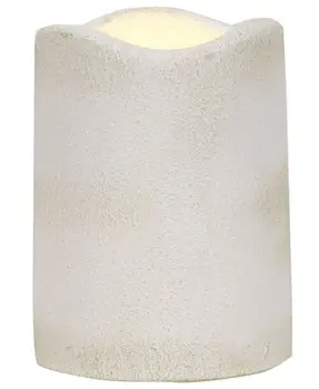 White Textured Timer Pillar, 3" x 4"
