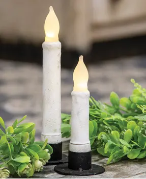 White Textured Timer Taper, 4"