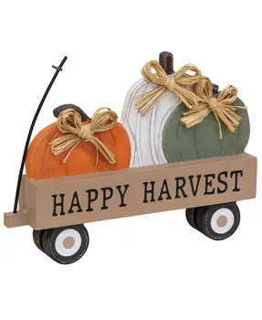 Happy Harvest Pumpkin Wagon Sitter