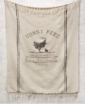 Sunny Feed Farmhouse Throw