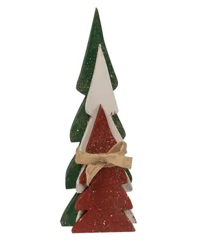 Distressed Wooden Christmas Color Trees, 3/Set