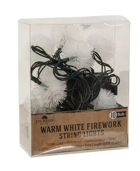 LED Warm White Firework Lights, 10 Ct