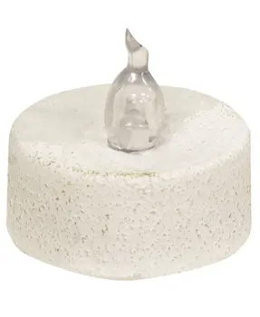 White Textured Mini Timer Tealight