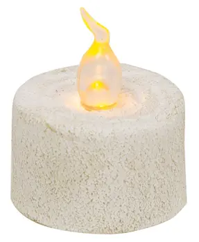 White Textured Timer Votive
