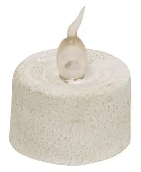 White Textured Timer Votive