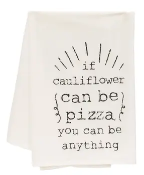 If Cauliflower Can Be Pizza Dish Towel
