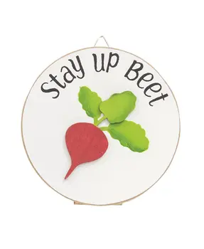 Spread Hap-pea-ness Mini Round Easel Sign, 2 Asstd.