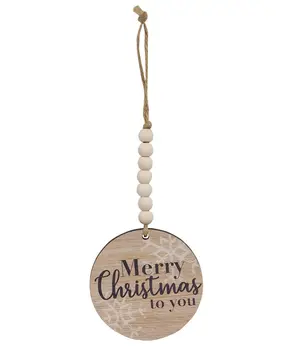 Beaded Snowflake Sayings Ornament, 3 Asstd.