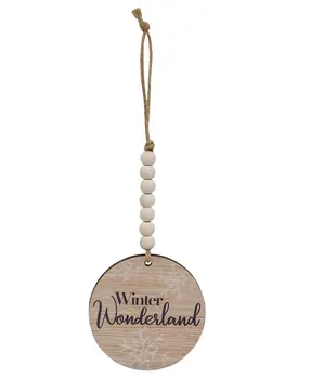 Beaded Snowflake Sayings Ornament, 3 Asstd.