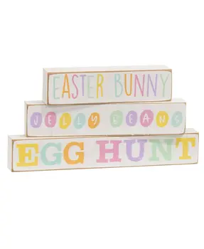Easter Bunny Pastel Block Stackers, 3/Set