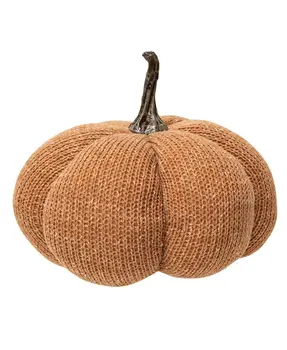 Burnt Orange Knit Pumpkin Large