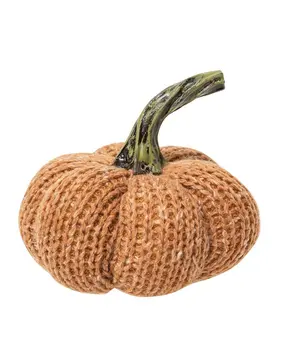 Burnt Orange Knit Pumpkin Small