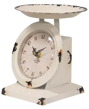 Farmhouse White Old Town Scale Clock
