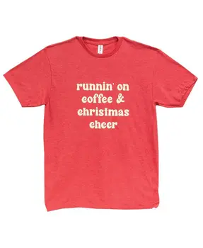 Runnin' On Coffee & Christmas Cheer, Heather Red