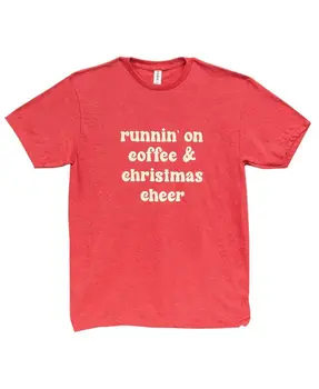 Runnin' On Coffee & Christmas Cheer, Heather Red