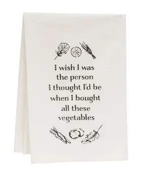 When I Bought These Vegetables Dish Towel