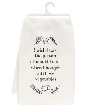 When I Bought These Vegetables Dish Towel