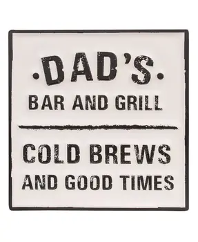Dad's Bar & Grill Metal Sign
