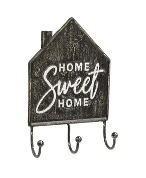 Home Sweet Home House Metal Wall Hook