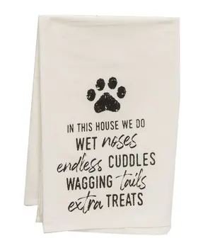 Wet Noses, Endless Cuddles, Wagging Tails Dish Towel