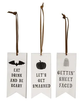 Eat Drink and Be Scary Tag Ornaments, 3/Set