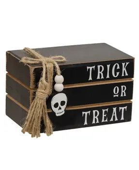 Trick or Treat Mini Wooden Book Stack