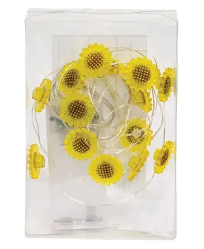 LED Sunflower Timer Lights, 15 Count