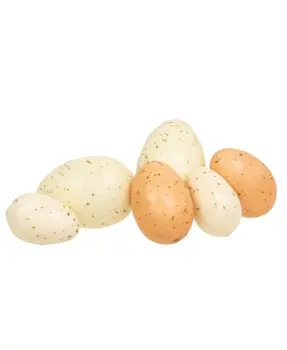 Natural Speckled Eggs in Bag, 6/Set
