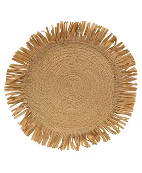 Natural Jute & Dried Grass Candle Mat - 14"