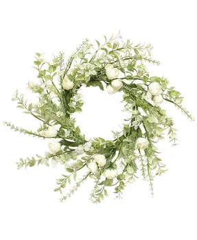 Bridal Rose Blossom Candle Ring, 6.5"