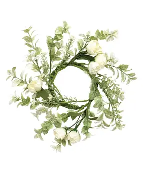 Bridal Rose Blossom Candle Ring, 3.5"