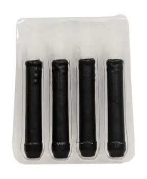 Black Gloss Timer Tapers, 4/Set