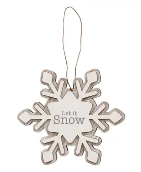 Merry & Bright Layered Snowflake Ornaments, 3/Set